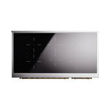 ILVE Nostalgie II Noblesse 48-Inch Induction Range with Triple Glass Door in Emerald Green with Brass Trim (UNI486NMPEGG)