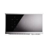 ILVE Nostalgie II Noblesse 48-Inch Induction Range with Triple Glass Door in White with Chrome Trim (UNI486NMPWHC)