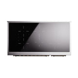 ILVE 48-Inch Nostalgie II Induction Range with Solid Door Oven in Emerald Green with Bronze Trim (UPI486QNMPEGB)
