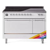 ILVE 48-Inch Nostalgie II Induction Range with Solid Door Oven in Custom RAL with Chrome Trim (UPI486QNMPRAC)