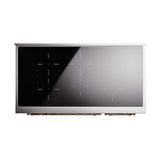 ILVE 48-Inch Nostalgie II Induction Range with Solid Door Oven in RAL with Brass Trim (UPI486QNMPRAG)