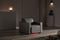 Valencia Barcelona Ultimate Leather Home Theater Seating Row of 4 Loveseat Center, Graphite