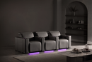 Valencia Barcelona Ultimate Leather Home Theater Seating Row of 2, Graphite