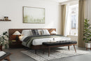 Valencia Ava Wood King Bed, Walnut Stain
