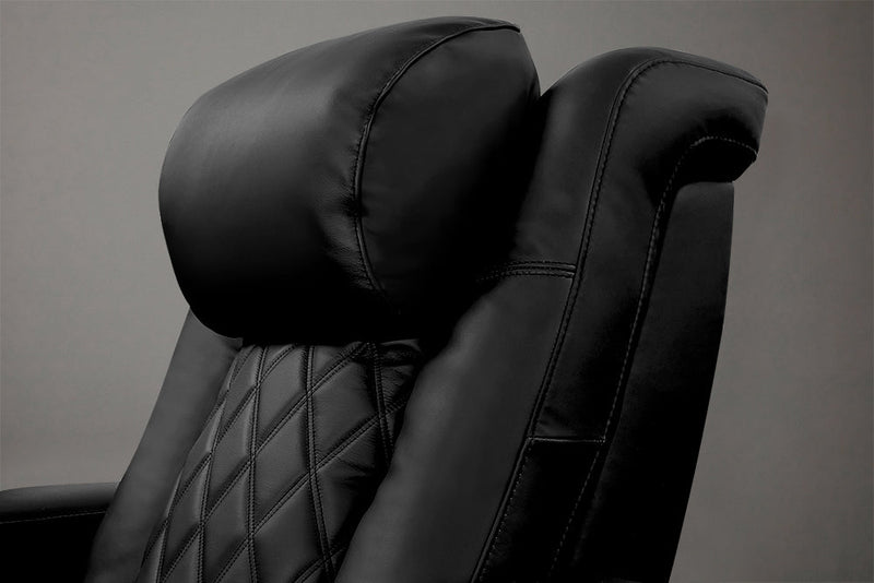 Valencia 2025 New Tuscany XL Luxury Leather Home Theater Seating Row of 2, Onyx