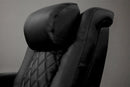 Valencia 2025 New Tuscany XL Luxury Leather Home Theater Seating Row of 3 Loveseat Left, Onyx