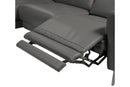 Valencia Tuscany Luxury Console Leather Home Theater Seating Row of 5 Dropdown Center, Graphite