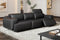 Valencia Valentina Leather Three Seats Recliner Sofa, Black
