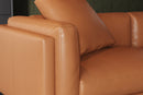 Valencia Zadar Leather Sofa with Right Chaise, Cognac