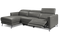 Valencia Andria Modern Left Hand Facing Top Grain Leather Reclining Sectional Sofa, Grey Color