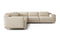 Valencia Valentina Leather Sectional L-Shape Recliner Sofa, Beige