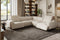 Valencia Valentina Leather Sectional L-Shape Recliner Sofa, Beige