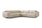 Valencia Valentina Leather Sectional L-Shape Recliner Sofa, Beige