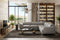 Valencia Valentina Leather Sectional L-Shape Recliner Sofa, Light Grey