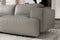 Valencia Valentina Leather Sectional L-Shape Recliner Sofa, Light Grey