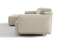 Valencia Valentina Leather Three Seats with Left Chaise Recliner Sofa, Beige
