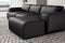 Valencia Valentina Leather Three Seats with Right Chaise Recliner Sofa, Black