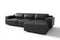 Valencia Valentina Leather Three Seats with Right Chaise Recliner Sofa, Black