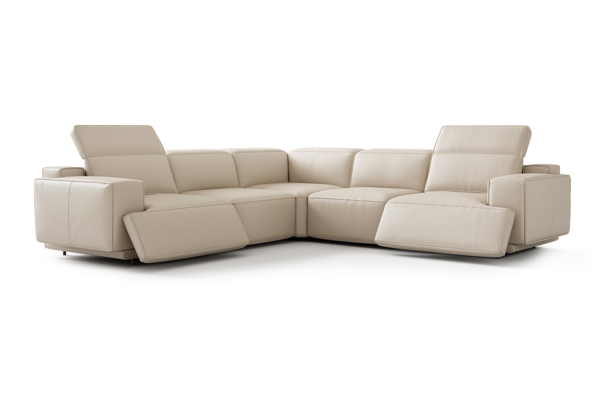 Valentina Leather Corner Recliner Sectional