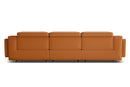 Valencia Valentina Leather Three Seats with Left Chaise Recliner Sofa, Cognac