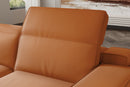 Valencia Valentina Leather Three Seats Recliner Sofa, Cognac
