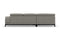 Valencia Valletta Top Grain Leather L-Shape with Left Chaise Sofa, Grey