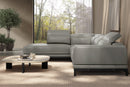 Valencia Valletta Top Grain Leather L-Shape with Left Chaise Sofa, Grey