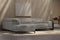 Valencia Valletta Top Grain Leather L-Shape with Left Chaise Sofa, Grey
