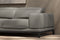 Valencia Valletta Top Grain Leather L-Shape with Left Chaise Sofa, Grey