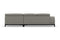 Valencia Valletta Top Grain Leather L-Shape with Right Chaise Sofa, Grey