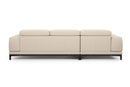 Valencia Valletta Top Grain Leather Three Seats with Left Chaise Sofa, Beige