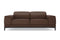 Valencia Valletta Top Grain Leather Loveseat Sofa, Dark Brown