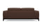 Valencia Valletta Top Grain Leather Loveseat Sofa, Dark Brown