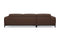 Valencia Valletta Top Grain Leather Three Seats with Left Chaise Sofa, Dark Brown