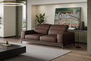 Valencia Valletta Top Grain Leather Wide Seats Sofa, Dark Brown
