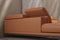 Valencia Valletta Top Grain Leather Sectional L-Shape with Left Chaise Sofa, Cognac