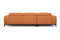 Valencia Valletta Top Grain Leather Three Seats with Left Chaise Sofa, Cognac