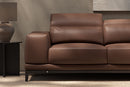 Valencia Valletta Top Grain Leather Sofa, L-Shape with Right Chaise, Dark Brown