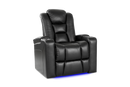Valencia Venice Leather Home Theater Seating Single, Black