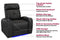 Valencia 2025 New Verona Leather Home Theater Seating Power Headrest Row of 4, Black
