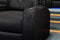 Valencia 2025 New Verona Leather Home Theater Seating Power Headrest Row of 3 Loveseat Left, Black