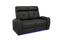 Valencia 2025 New Verona Leather Home Theater Seating Power Headrest Row of 2 Loveseat, Black