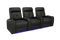 Valencia 2025 New Verona Leather Home Theater Seating Power Headrest Row of 3, Black