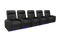 Valencia 2025 New Verona Leather Home Theater Seating Power Headrest Row of 5, Black