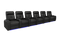 Valencia 2025 New Verona Leather Home Theater Seating Power Headrest Row of 6, Black