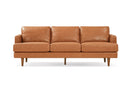 Valencia Grosseto Top Grain Leather Three Seats Sofa, Cognac