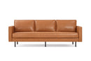 Valencia Varese Top Grain Leather Three Seats Sofa, Cognac