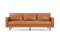 Valencia Varese Top Grain Leather Three Seats Sofa, Cognac