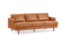 Valencia Grosseto Top Grain Leather Three Seats Sofa, Cognac