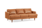 Valencia Grosseto Top Grain Leather Three Seats Sofa, Cognac